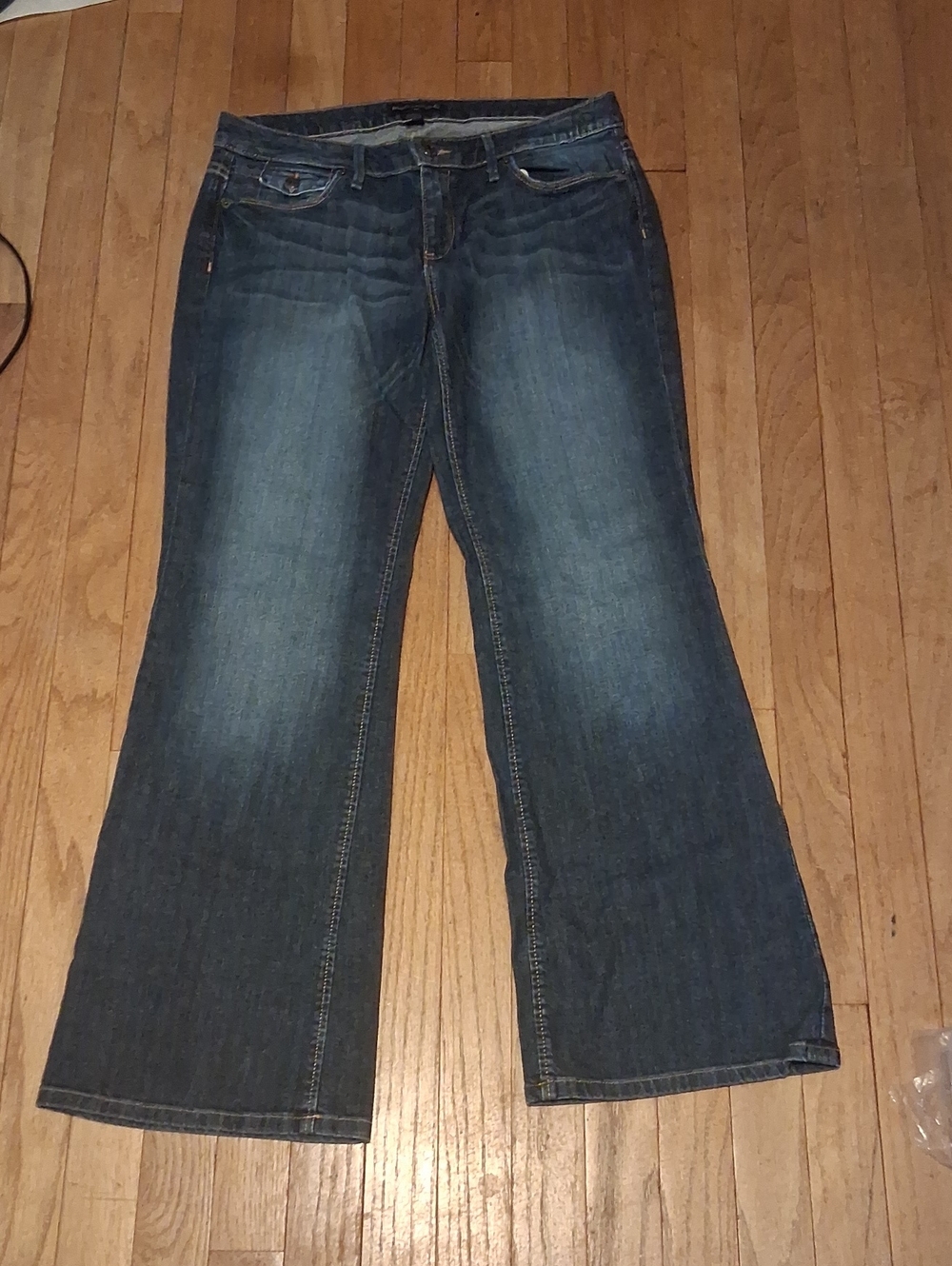 vintage banana republic wide leg flap pocket jeans womens 10 short mid rise